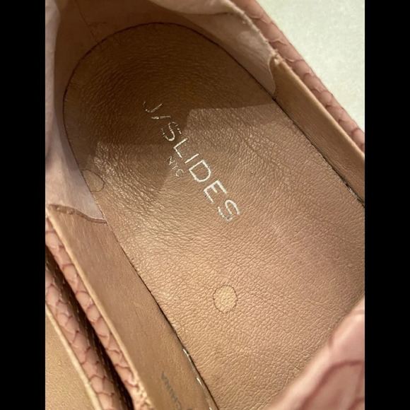 J/Slides NYC Mauve/Pinm Snake Skin Print Slip On Shoes - Picture 7 of 8